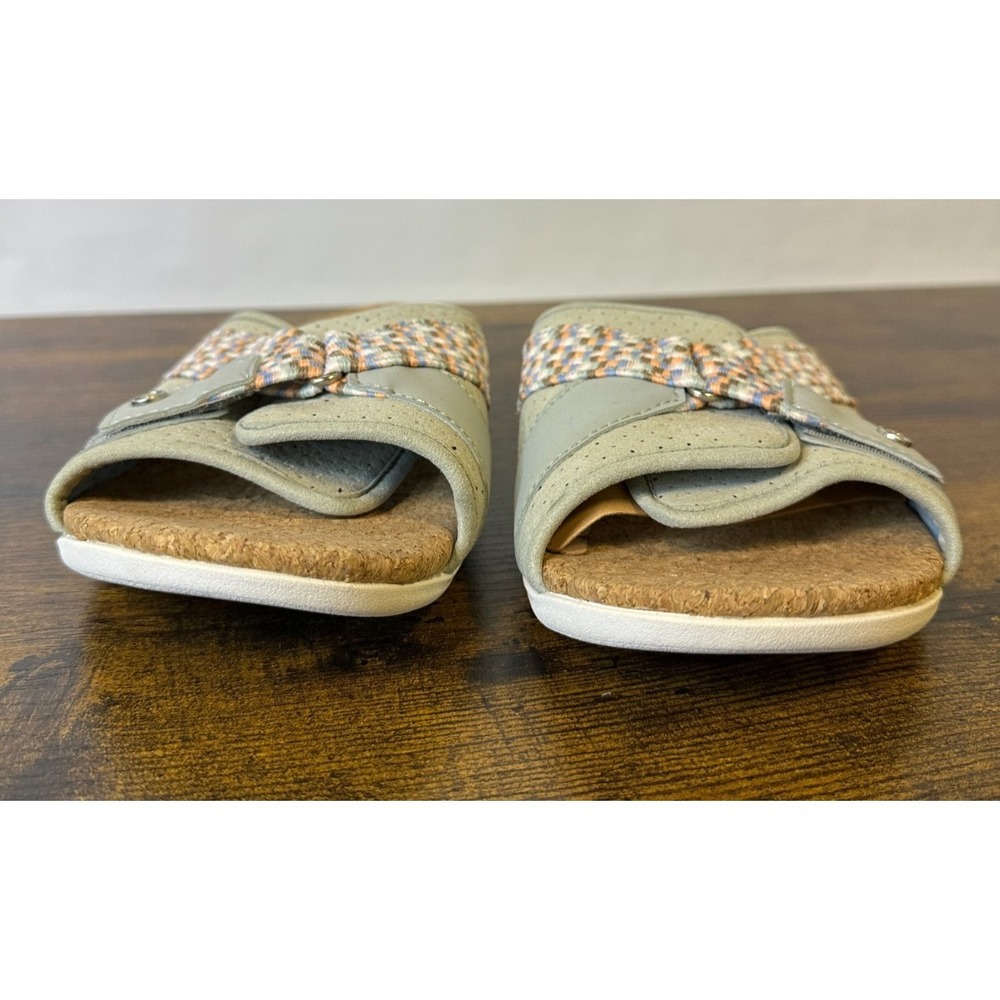 Spenco Women's Bonaire Orthotic Slide Sandals Checkered Cork Size 9 B Comfort - Picture 7 of 10